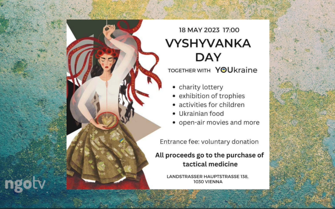 Ukrainer:innen feiern den Vyshyvanka-Tag am 3.5.2023 in Wien